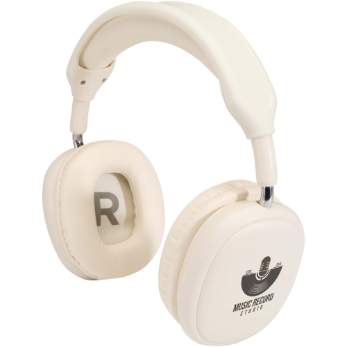 Branded Alzir recycled plastic over-ear wireless Bluetooth headset