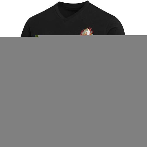 Branded Balfour 200 g/mÂ² short sleeve v-neck unisex OCS organic t-shirt