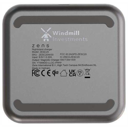 Zens 15W Magnetic Nightstand Charger