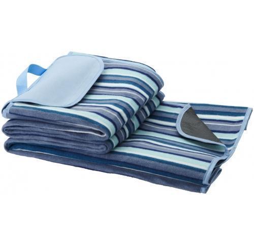 Logo Luxury Picnic Blanket Blue Striped 