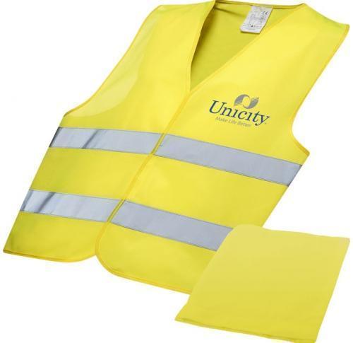 Professional safety vest in pouch