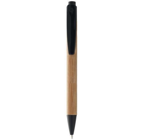 Printed Bamboo Wooden Pen Click Action