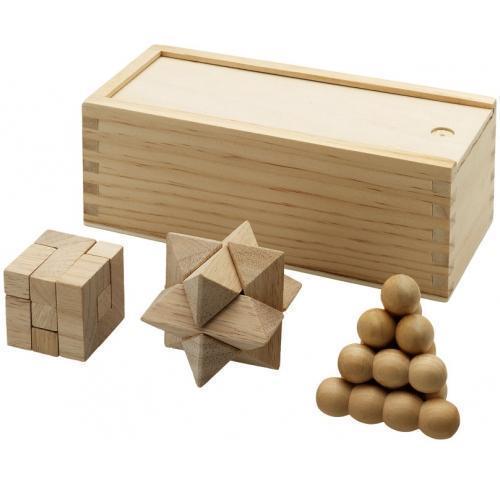 Brainiac 3-piece wooden brainteasers