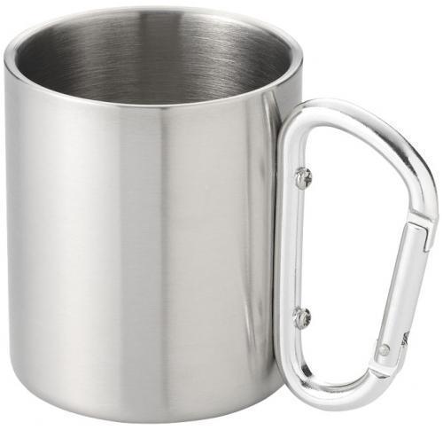 Custom Branded Stainless Steel Alps Isolating Carabiner Mugs 200ml