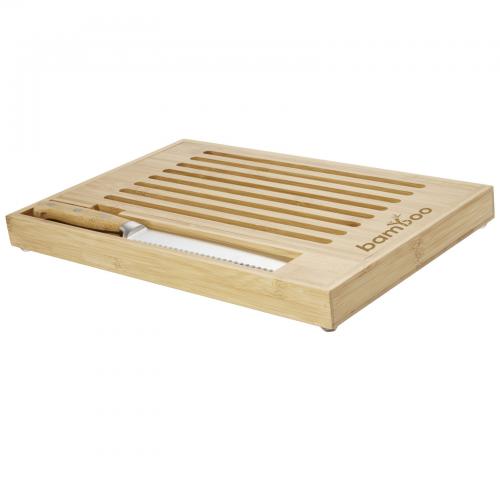 Pao bamboo cutting board with knife