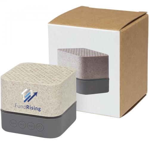 Custom Promotional Eco Wheat Straw Bluetooth® Portable Mini Speakers