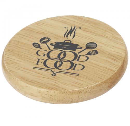 Custom Printed Scoll Wooden Coaster With Bottle Opener