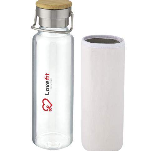 Branded Glass Water Bottle With Neoprene Sleeve 660 Ml