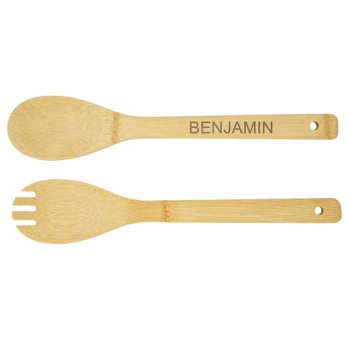 Argulls bamboo salad bowl and tools
