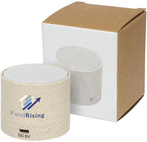 Printed Wheat Straw Bluetooth® Mini Portable Travel Speakers