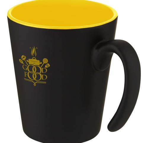 Promotional Ceramic Mugs With Handle 360 Ml Dishwasher Safe