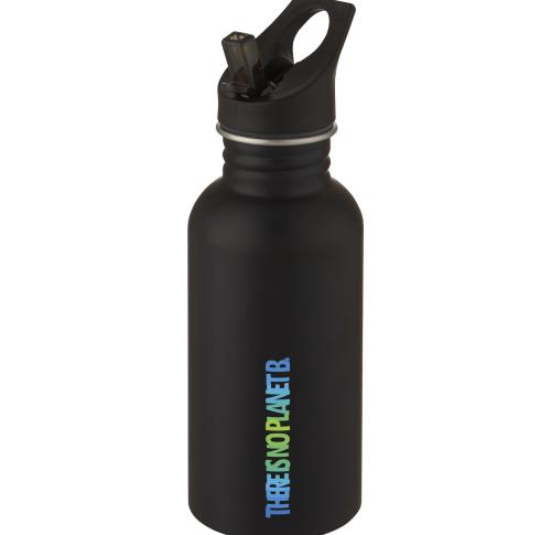 Promotional 500 Ml Stainless Steel Sport Bottles Flip Straw Lid