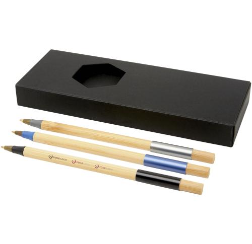 Kerf 3-piece bamboo pen set