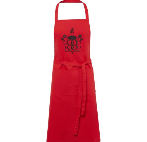 Custom GOTS Organic Cotton Apron Orissa 200 G/m2 Red