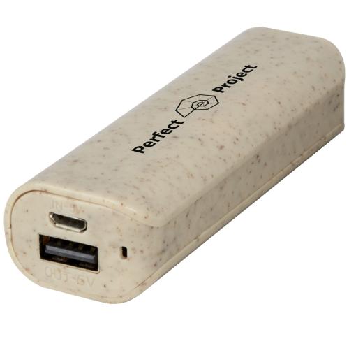 Custom Printed Yoko 1200mAh Wheat Straw Portable Power Banks