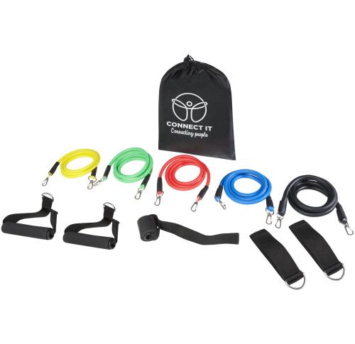 Arnold fitness resistance puller set in recycled PET pouch