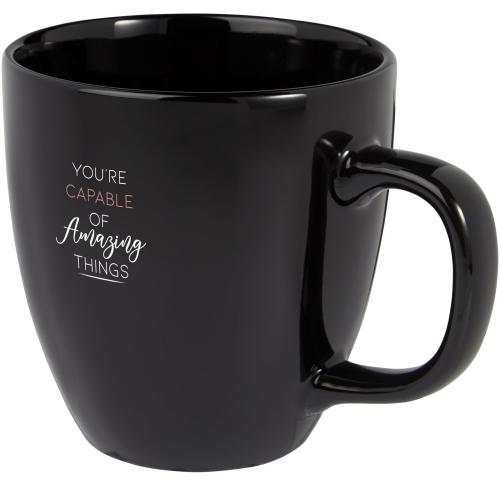 Custom Printed Moni 430 Ml Ceramic Coffee Mugs Glossy Finish