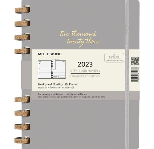 Moleskine 12M daily XL spiral hard cover planner