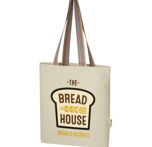 Recycled Cotton Tote Bag 5L Rainbow 180 G/m² 