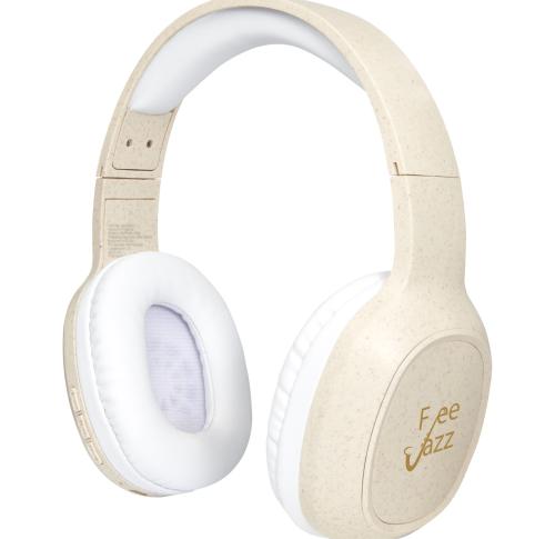 Promotional Riff Wheat Straw Bluetooth® Headphones With Microphone