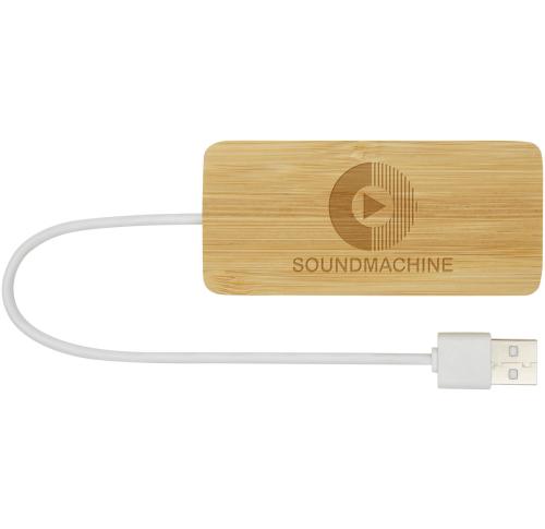 Printed Logo Tapas Bamboo USB Hubs