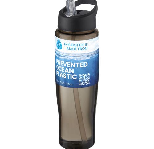 Printed Recycled Reusable Water Bottles H2O Active® Eco Tempo 700 Ml Spout Lid 