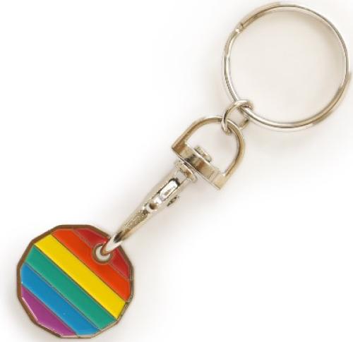 Gay Pride Trolley Coin Keyring