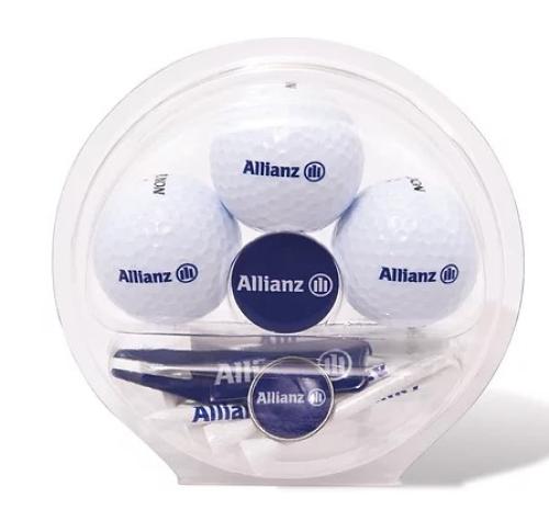Golf Ball Gift Pack - Tees, Golf Balls, Repair Tool, Ball Marker