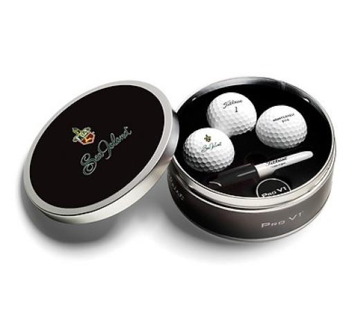 Titleist Golf Gift Set Tin - Balls, Marker, Mini Sharpie