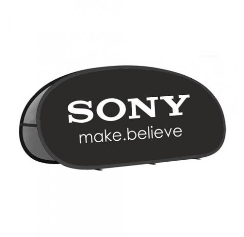 OVAL POP-UP ADVERTISING BANNER 120CM X 70CM