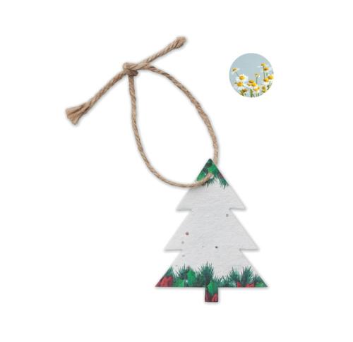 Seeded Hanging Christmast Tree Shaped Ornament