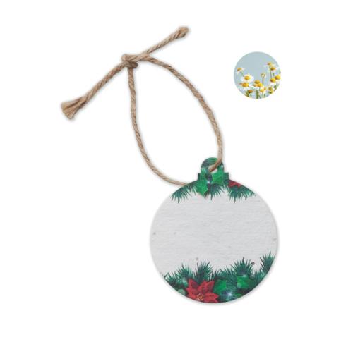 Seeded Round Hanging Christmas Tree Ornament