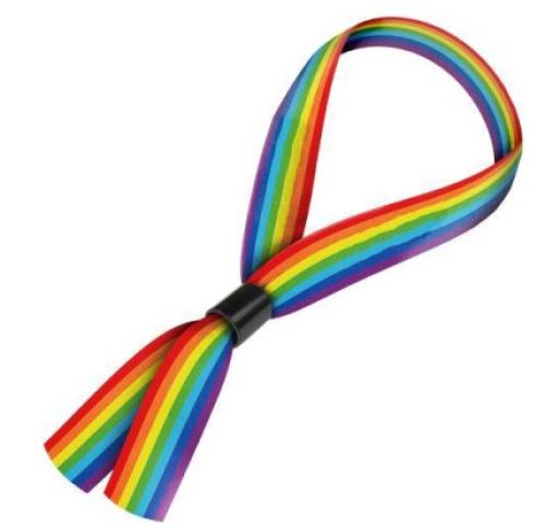 Branded Pride Rainbow Fabric Wristbands