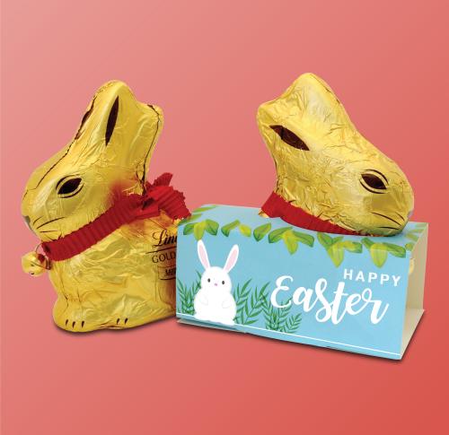 Large Branded Milk Chocolate Lindt Easter Bunny 100g