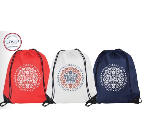 King's Coronation Drawstring Backback Bag