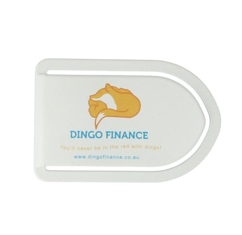 Eco Friendly Large Recycled Plastic Grey Speckled Paperclip Custom Logo