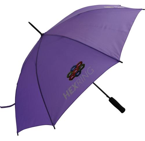 Custom Printed Budget Walking Umbrellas Automatic Fibreglass