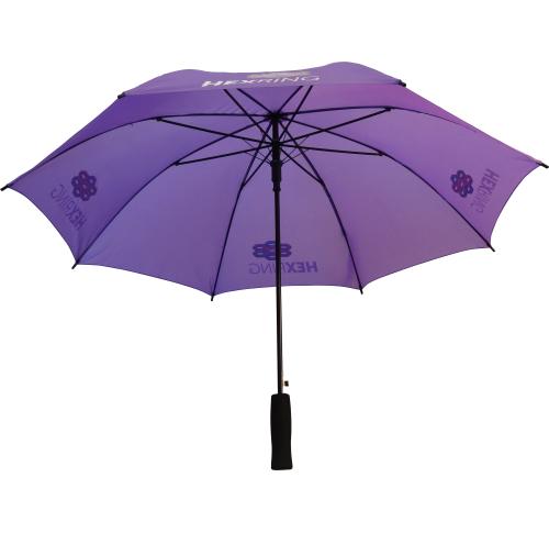Custom Printed Budget Walking Umbrellas Automatic Fibreglass