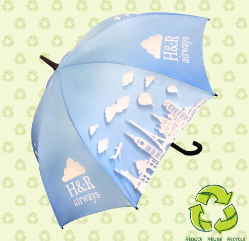 Printed Logo Automatic Executive Walking Umbrellas Eco