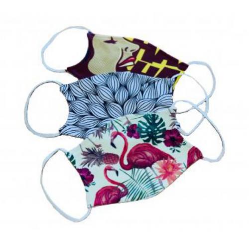 Printed Full Colour Patterned Face Mask Filter Plus