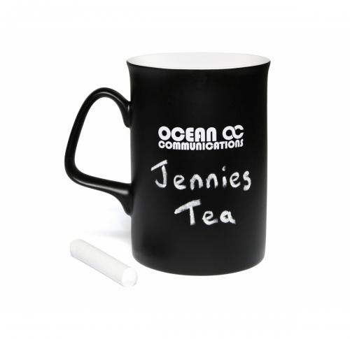 Branded Promotional Opal Chalk Blackboard Mugs                                    