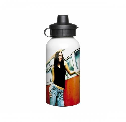 Promotional Aluminium 400ml White Drink Bottle                