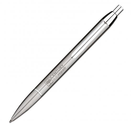 Stainless Steel Push Action Ballpen - Branded Logo
