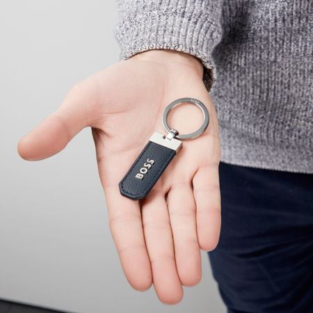 Hugo Boss Key ring Classic Grained Navy