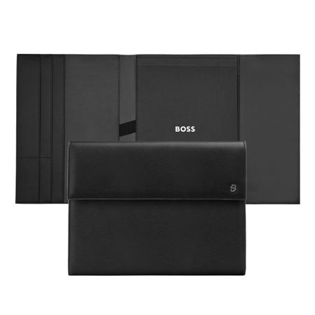 Hugo Boss Folder A4 Double B Black & Gun