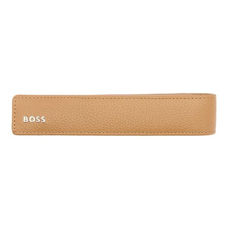 Hugo Boss Single pen pouch Classic Grained Camel