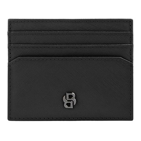 Hugo Boss Card holder Double B Saffiano Black