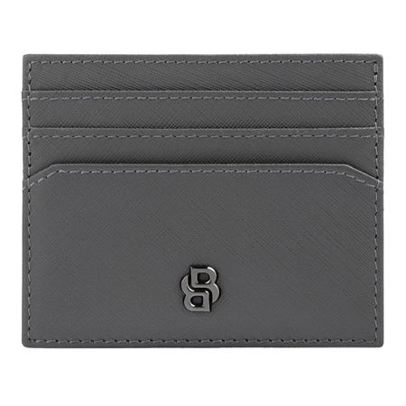 Hugo Boss Card holder Double B Saffiano Grey