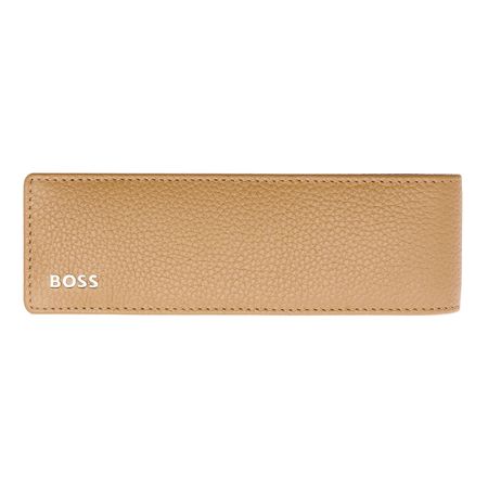 Hugo Boss Double pen pouch Classic Grained Camel