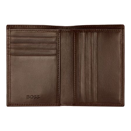 Hugo Boss Folding card holder Classic Smooth Brown